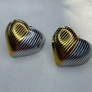 “Gold & Silver Hearts” Earrings