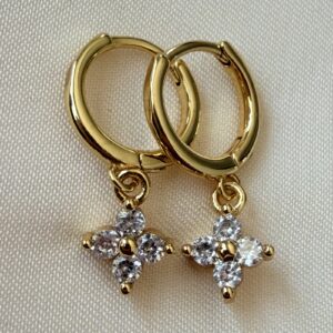 “Cross” earrings gold plated