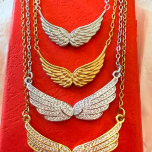 “Crystal wings” necklace-silver with zircons